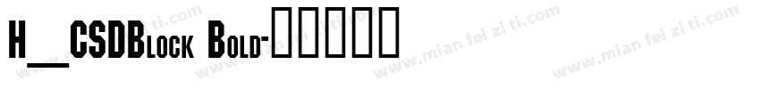 H_CSDBlock Bold字体转换